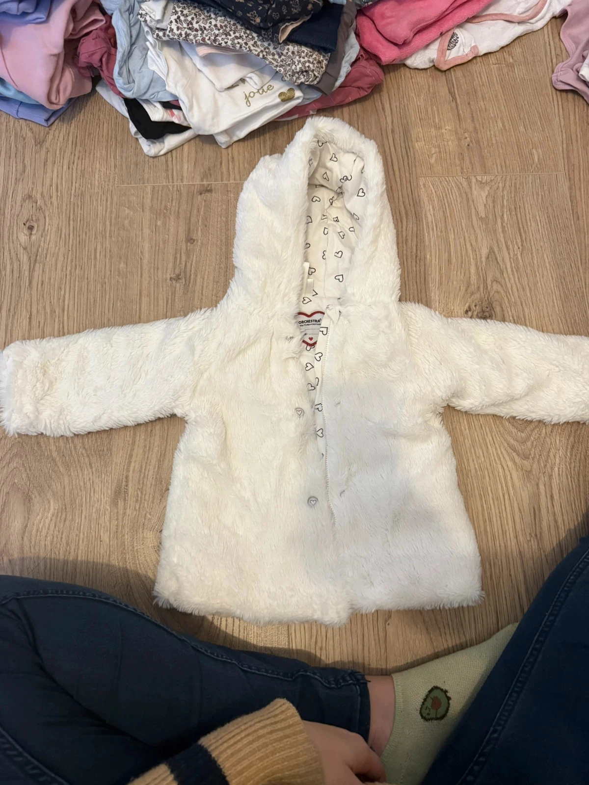 Veste moumoutte blanche